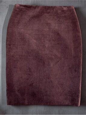 Authentic Hermès Paris Brown Velvet Pencil Skirt – Size 38 FR